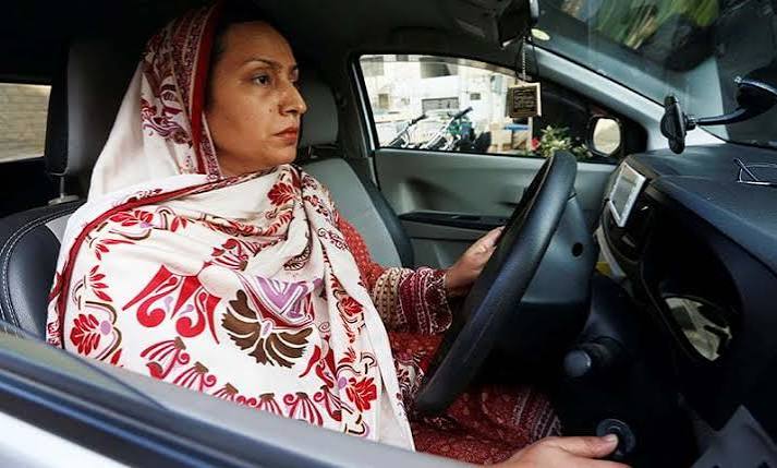 A driving lesson in progress